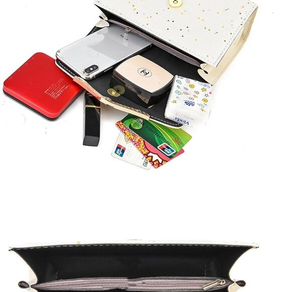 Retro Women's Crossbody Bag Synthetic Leather Compact Organizer Versatile - Picture 4 of 7